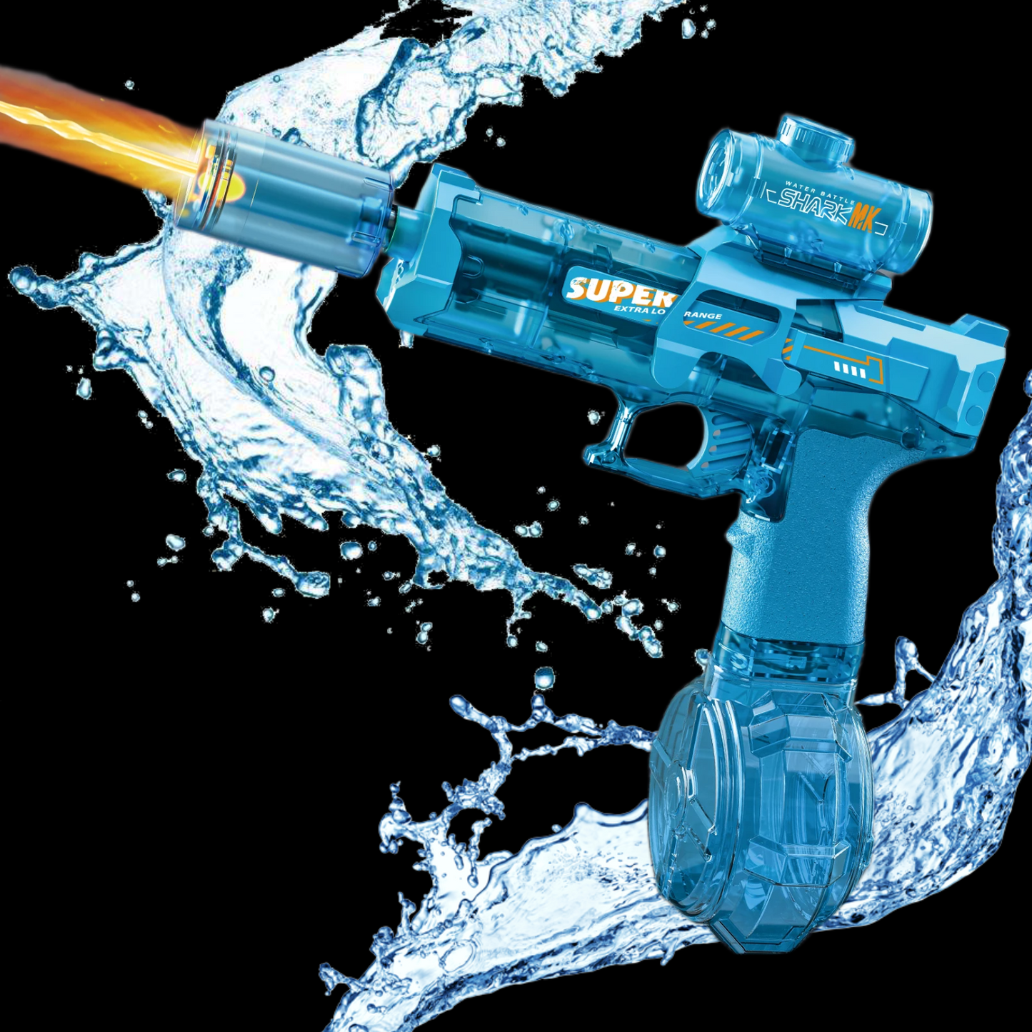 Pistolet à eau électrique avec silencieux et chargeur - Jouet d'été